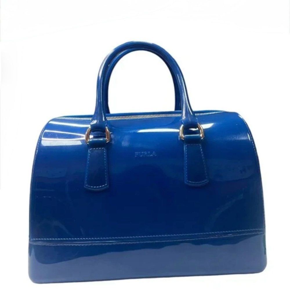 Furla Shiny Blue Handbag
